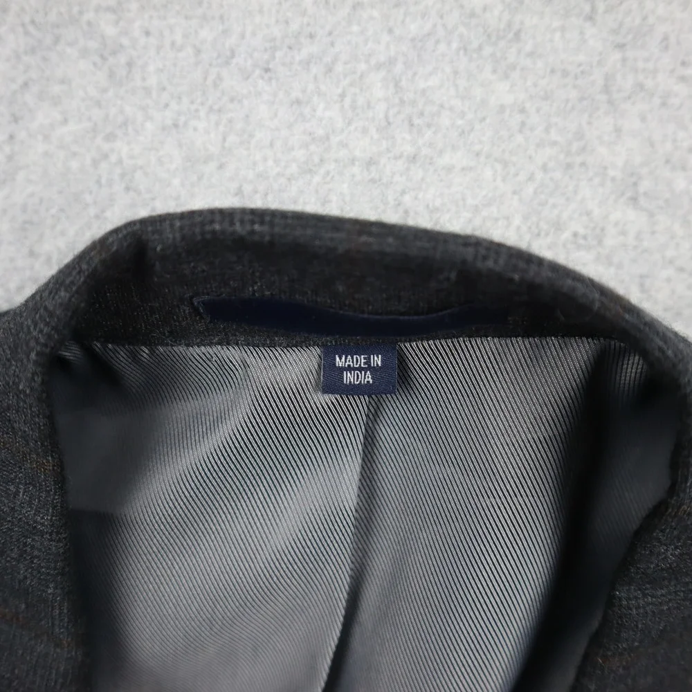 Jos. A. Bank Blazer Mens 46R 1905 Charcoal Wool Tailored Fit Glen Plaid Jacket